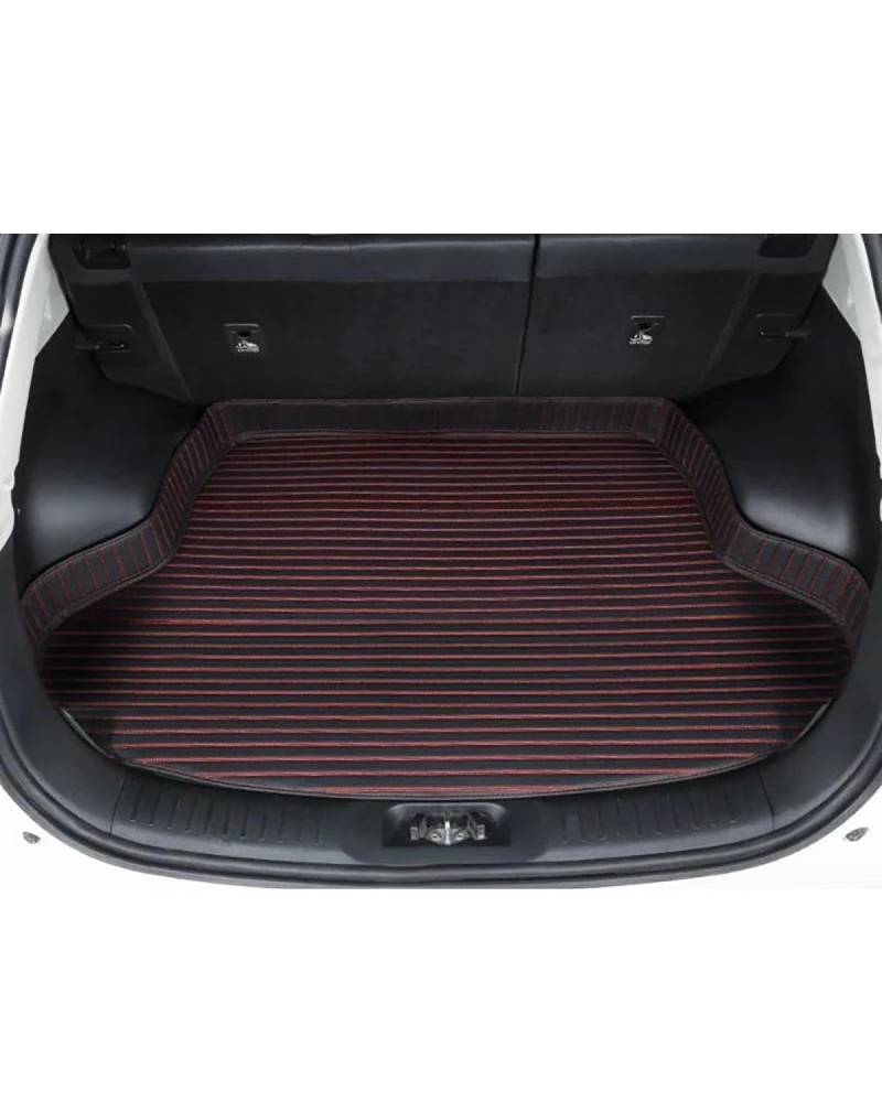 Kofferraummatte Für 308CC 2009 2010 2011-2016 Streifen Auto Stamm Matten Auto Cargo-Liner Innen Details Auto Zubehör Teppich Kofferraumwanne(Black Red) von SIJYG1