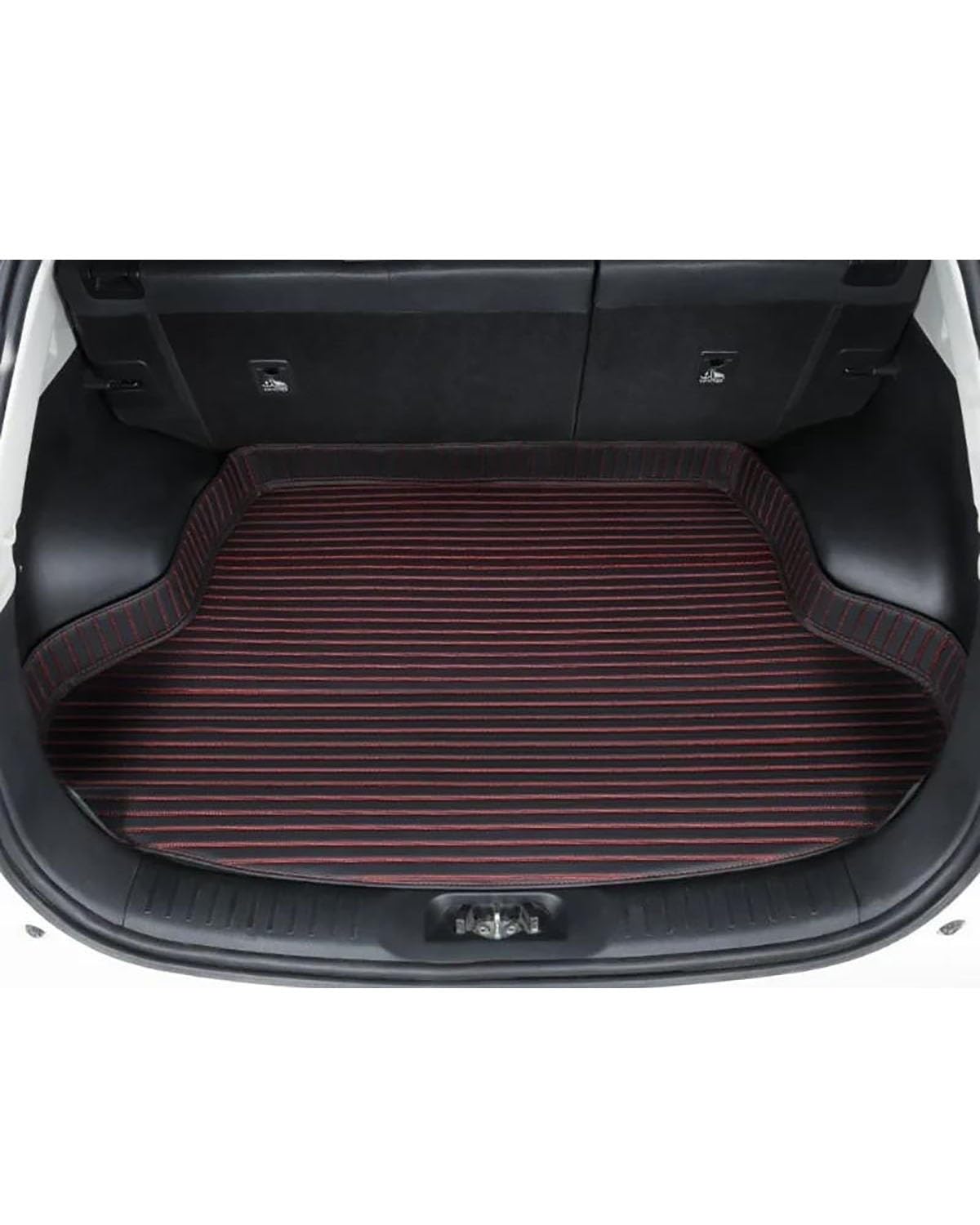 Kofferraummatte Für 308SW 2009 2010 2011-2016 Streifen Auto Stamm Matten Auto Cargo-Liner Innen Details Auto Zubehör Teppich Kofferraumwanne(Black Red) von SIJYG1