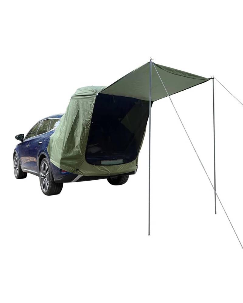 SIJYG1 Auto-Markise Outdoor-Auto-Heckzelt Camping Picknick Auto-Heckzelt mit Baldachin Auto-Heckverlängerungszelt sonnensicher regensicher Auto-Heckzelt(Khaki) von SIJYG1