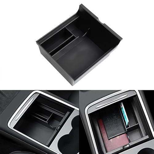 SIKAI Mittelkonsole Organizer Armlehnenablage Zubehör für Tesla Model Y Model 32021/2022/2023, Cubby-Schublade für Bargeld, Münzen, Telefon, Schlüssel【ABS-1】 von SIKAI CASE