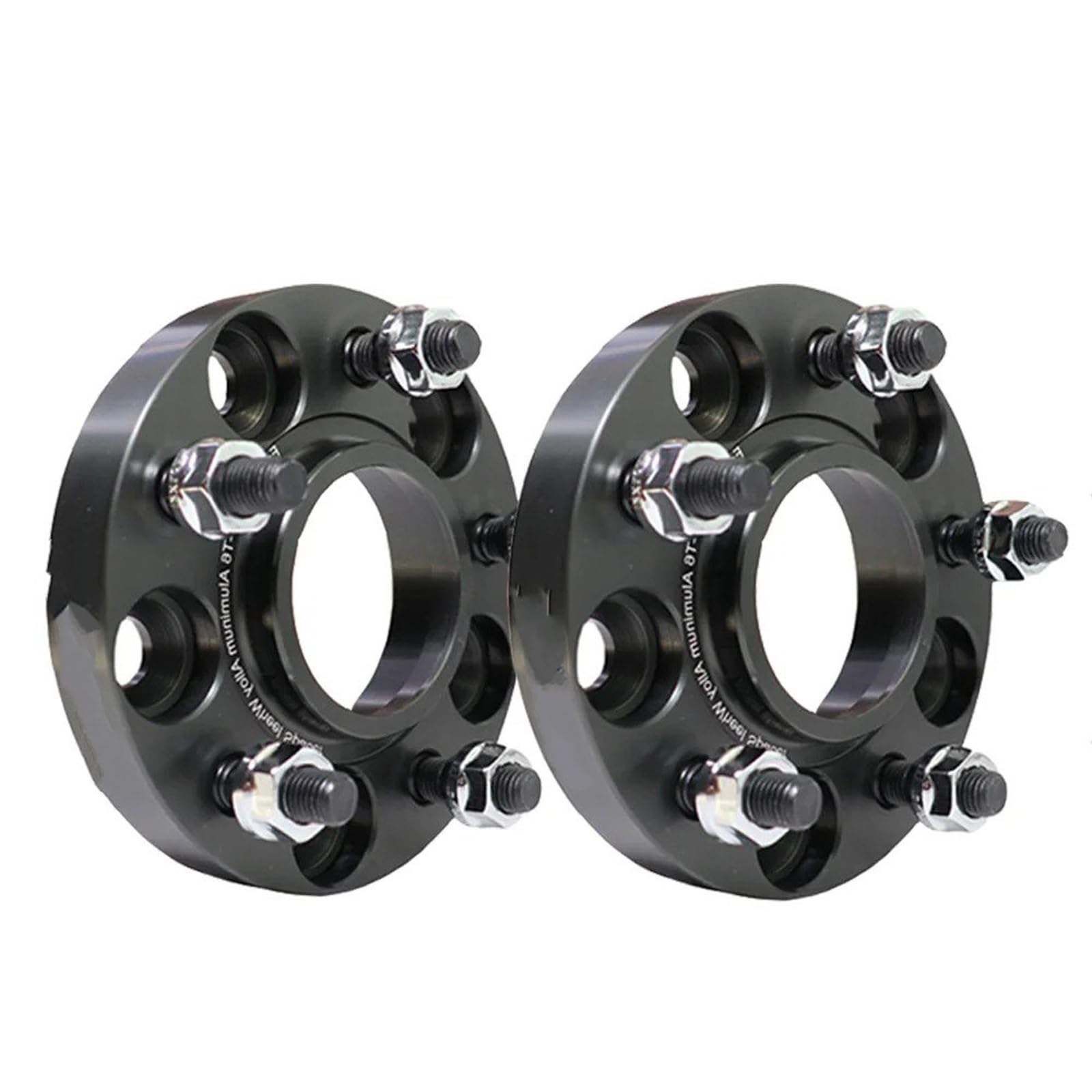 5 Lug Suit Für Tesla Für Modell S Für Modell X M14xP1.5 2 Stück PCD 5x120 CB 64,1 Mm 7075 Geschmiedeter Spurverbreiterung Adapter(2Spacer 25mm-BK) von SILHUP