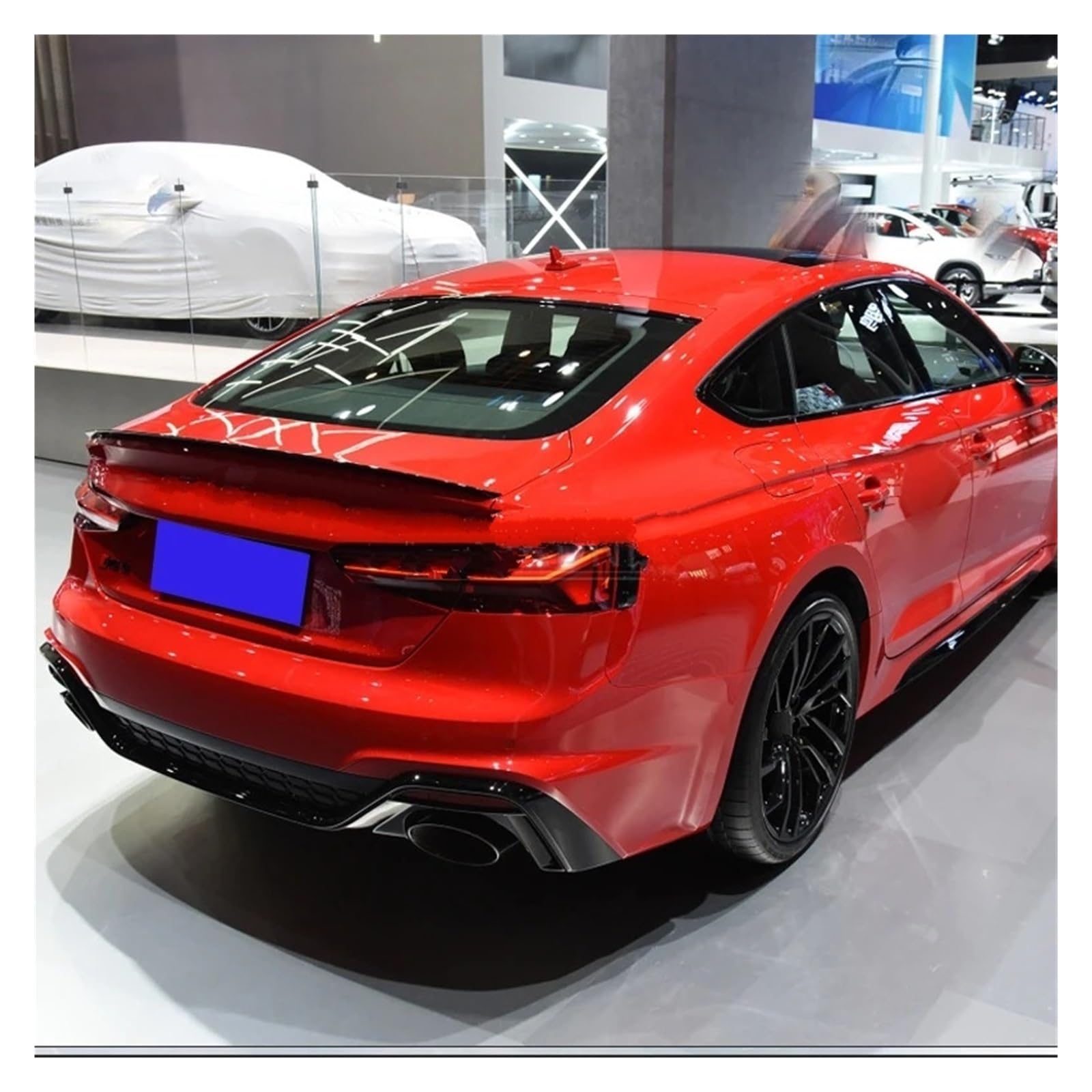 Auto Heckflügel A5 2017 2018 2019 2020 Heckspoiler ABS-Material Auto Heckflügel Dekoration Auto Heckflügel Auto Spoiler Flügel(Carbon Fiber Pattern) von SILHUP