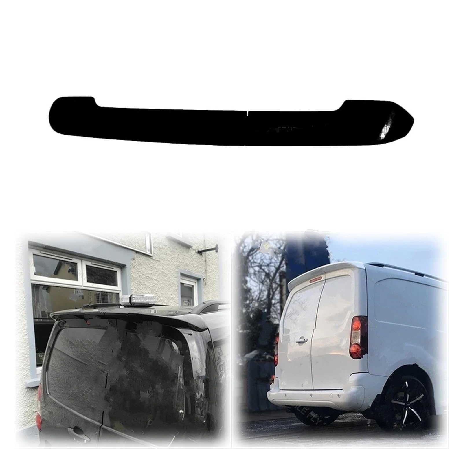 Auto Heckflügel Für Citroen Berlingo Twin Scheunentore 2008-Up Auto Heckspoiler Dachflügellippe Von ABS Body Kit Auto Heckflügel Auto Spoiler Flügel(Gloss Black) von SILHUP