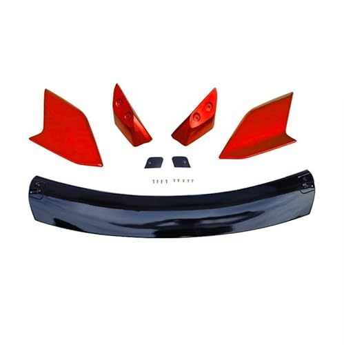 Auto Heckflügel Für Civic Für Trim 11. Generation TR 2022 Autoheckflügel Stator Top Wings Autoaußenmodifikation Zubehör Für Limousine Autospoilerflügel Auto Spoiler Flügel(Rally Red) von SILHUP