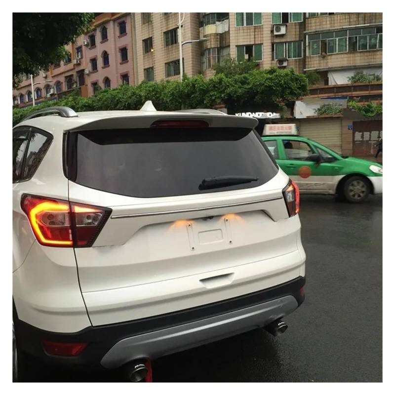 Auto Heckflügel Für Ford Für Escape Für Kuga 2013 2014 2015 2016 2017 Auto Heckflügel ABS Heckspoiler Dekoration Außen Auto Spoiler Flügel(Unpainted Primer) von SILHUP