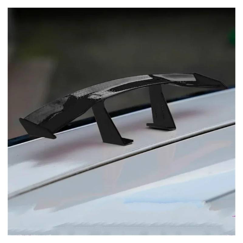 Auto Heckflügel Universal Kleiner Spoiler Für Mini Auto Spoiler Heckflügel Carbon Look Heckflügel Modell Auto Styling Dekoration Auto Zubehör Auto Spoiler Flügel(17CM-Black) von SILHUP