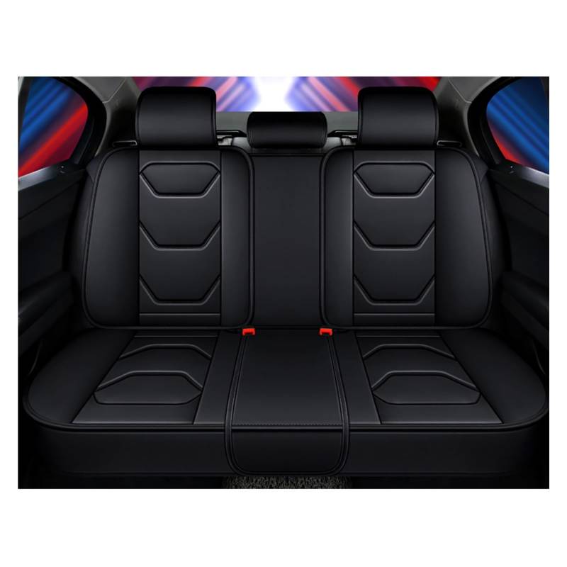 Autositzbezug Für Clio Für Megane Für Duster Für Captur Für Laguna Für Kadjar Für Scenic Leder Universal Auto Sitzbezüge Autositzbezüge(Black Rear) von SILHUP