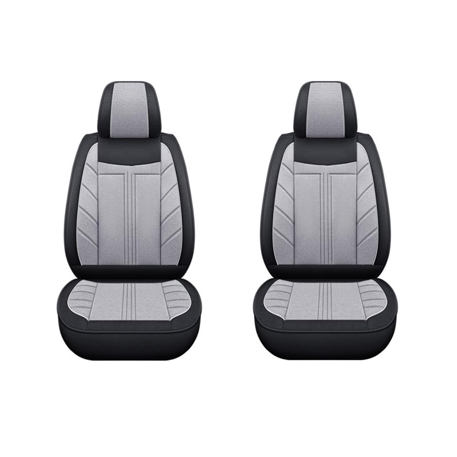 Autositzbezug Für Peugeot 207 206 2008 307 308 407 208 107 301 205 Autozubehör Universal Flachs Autositzbezug Autositzbezüge(2Pcs-Black Gray) von SILHUP