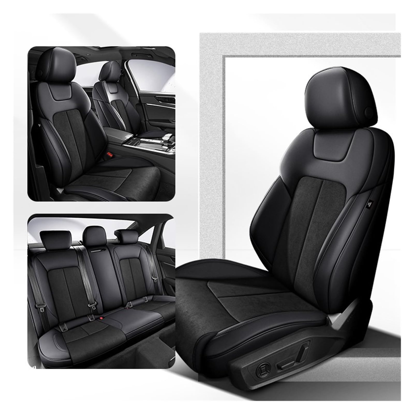 Autositzbezug Für VW Für Golf 4 5 7 8 Für Golf Für GTI Leder All Inclusive Auto Sitz Abdeckung Auto Zubehör Innen Schutz Autositzbezüge(Color I) von SILHUP