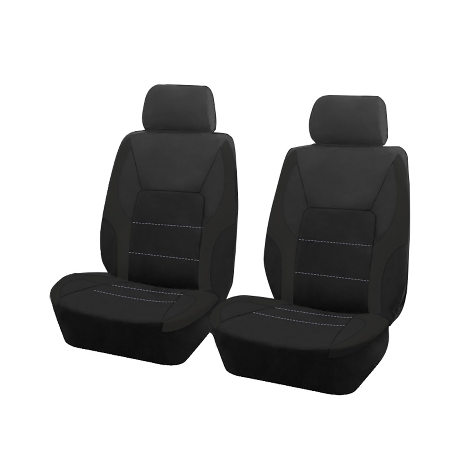 Autositzbezug Universelle Polyester-Autositzbezüge Sportliches Design Für Die Meisten Autos SUVs LKWs Vierjahreszeiten-Sitzbezüge Autositzbezüge(Black 2 Front seat) von SILHUP