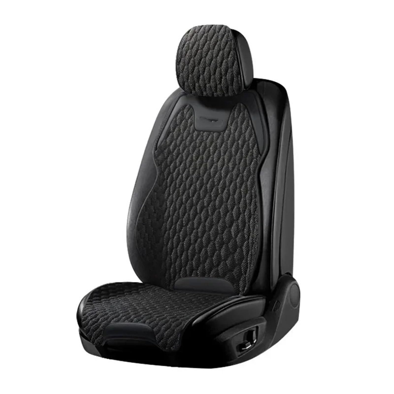 Autositzbezug Universeller Autositzbezug Für Vier Jahreszeiten, Atmungsaktive Flachs-Sitzbezüge Für Den Schutz Von Autositzen Autositzbezüge(Black Front seat Set) von SILHUP