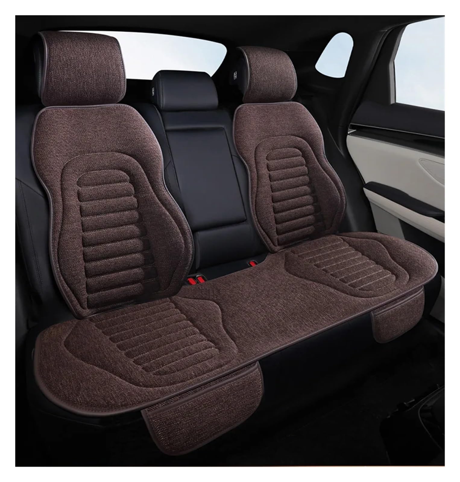 Autositzbezug Universeller Autositzbezug Für Vier Jahreszeiten, Atmungsaktive Flachs-Sitzbezüge Für Den Schutz Von Autositzen Autositzbezüge(Brown Back seat Set) von SILHUP