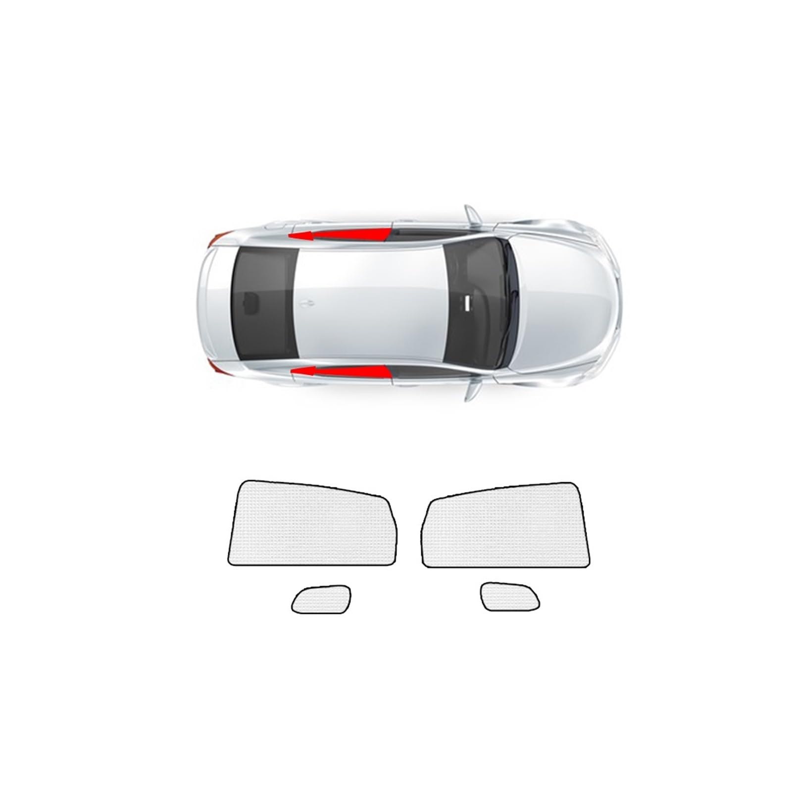 Car Shades Für Civic 11th Für Gen FE FL 2021-2023 Vollständige Abdeckungen Sonnenschirme Sonnenschutz Windschutzscheiben Auto Sonnenschutz Abdeckungen Auto-Sonnenschutzschild(Rear Widow 4pcs) von SILHUP