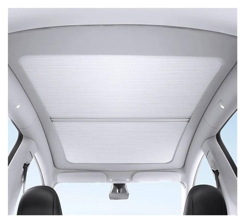 Car Shades Für Tesla Model Y 2021–2023, Magnetischer Schiebedach-Sonnenschutz, Integrierter, Einziehbarer Dachfenster-Sonnenblende-Schattenvorhang Auto-Sonnenschutzschild von SILHUP