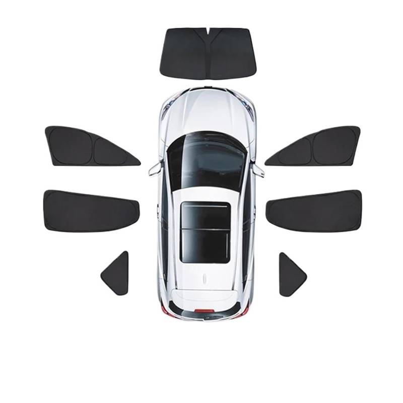 Car Shades Für Tesla Modell Y/3 Für Highland 2024 Auto Seite Fenster Sonnenschutz Vorne Heckscheibe Privatsphäre Vorhang Auto-Sonnenschutzschild(3 Full 7pcs) von SILHUP