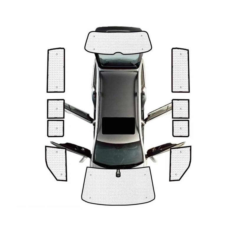 Car Shades Für VW Für Transporter T6 Für Caravelle 2015~2022 Windschutzscheibe Fenster Seite Fenster Sonnenschirme Vollständige Abdeckung Sonnenschirme Auto-Sonnenschutzschild(All Sunshades) von SILHUP