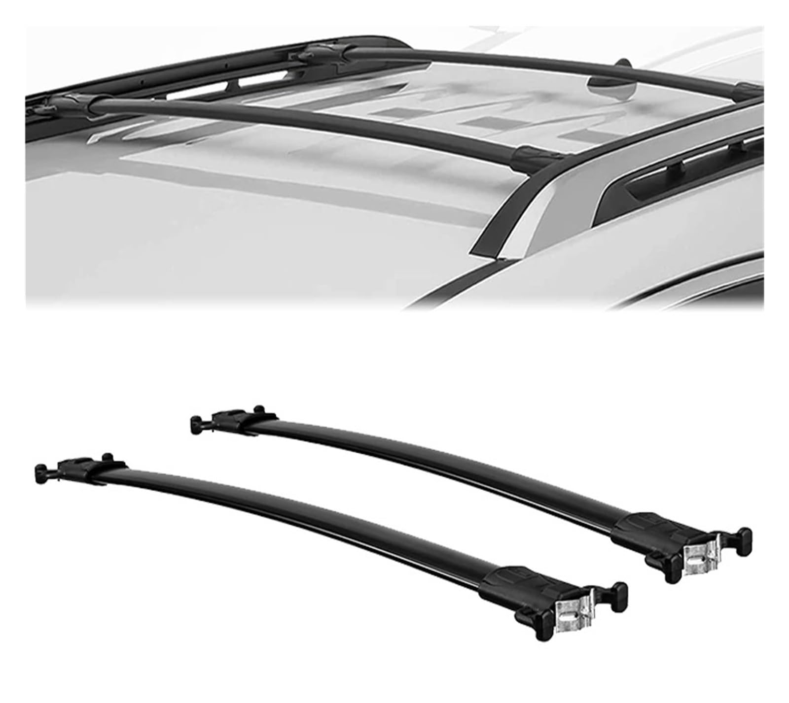 Dachträger Auto Für Chevrolet Für Equinox Für GMC Für Terrain 2010-2017 Dachträger Querträger Autodach Gepäckträger Rack Halter 60 Kg Last Relingträger von SILHUP