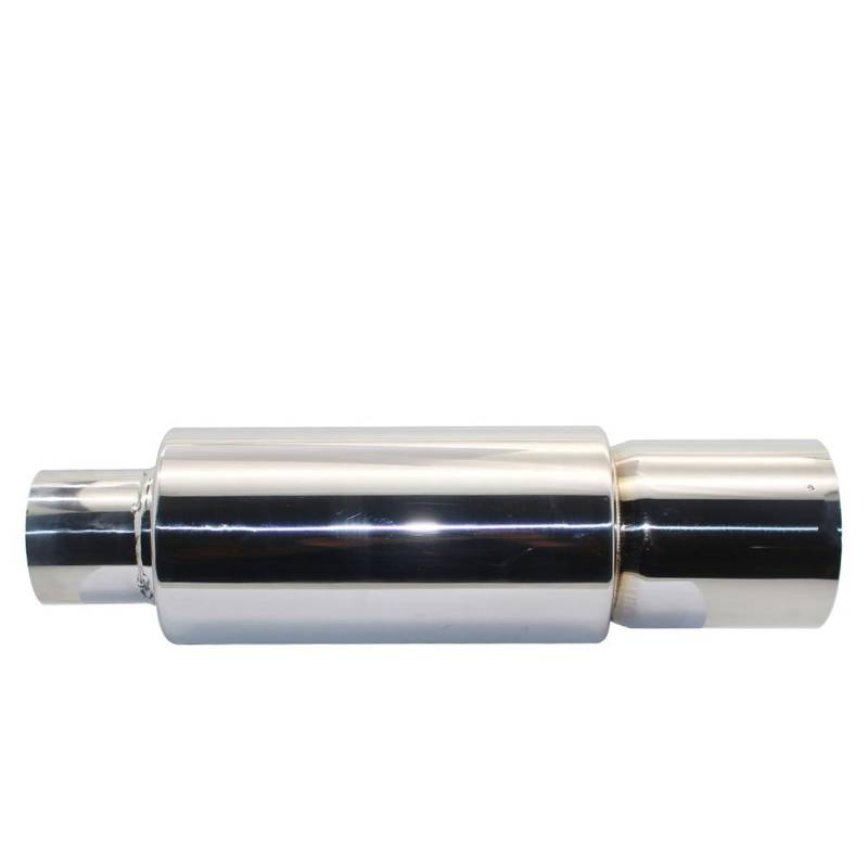 Endrohrblende Auto Auspuff Schalldämpfer Endrohr Universal Edelstahl Schnittstelle Für 51 57 63 MM Auspuffanlage Ende Auto Auspuffspitze(007 Silver 63mm) von SILHUP