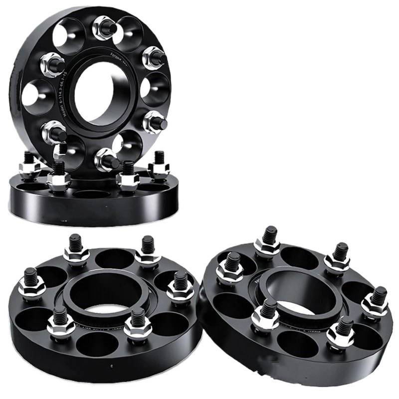 Für Mazda BT 50 M12x1.5 2 / 4Stück 30/35/38mm PCD 6x139.7 CB 931mm Spurverbreiterungen Adapter 6 Lug Anzug(4 Black 30mm) von SILHUP