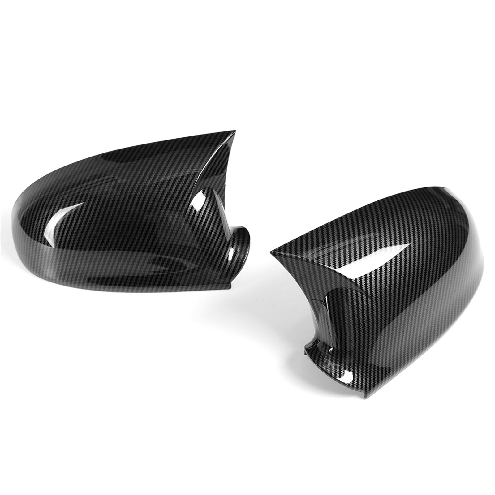 Rückspiegel Abdeckung Für VW Für Golf 5 MK5 Für GTI R32 2003-2009 Hinten Flügel Spiegel Kappen Rückspiegel Abdeckung Cap Trim Auto Rückspiegel Kappe(Carbon Fiber Look) von SILHUP