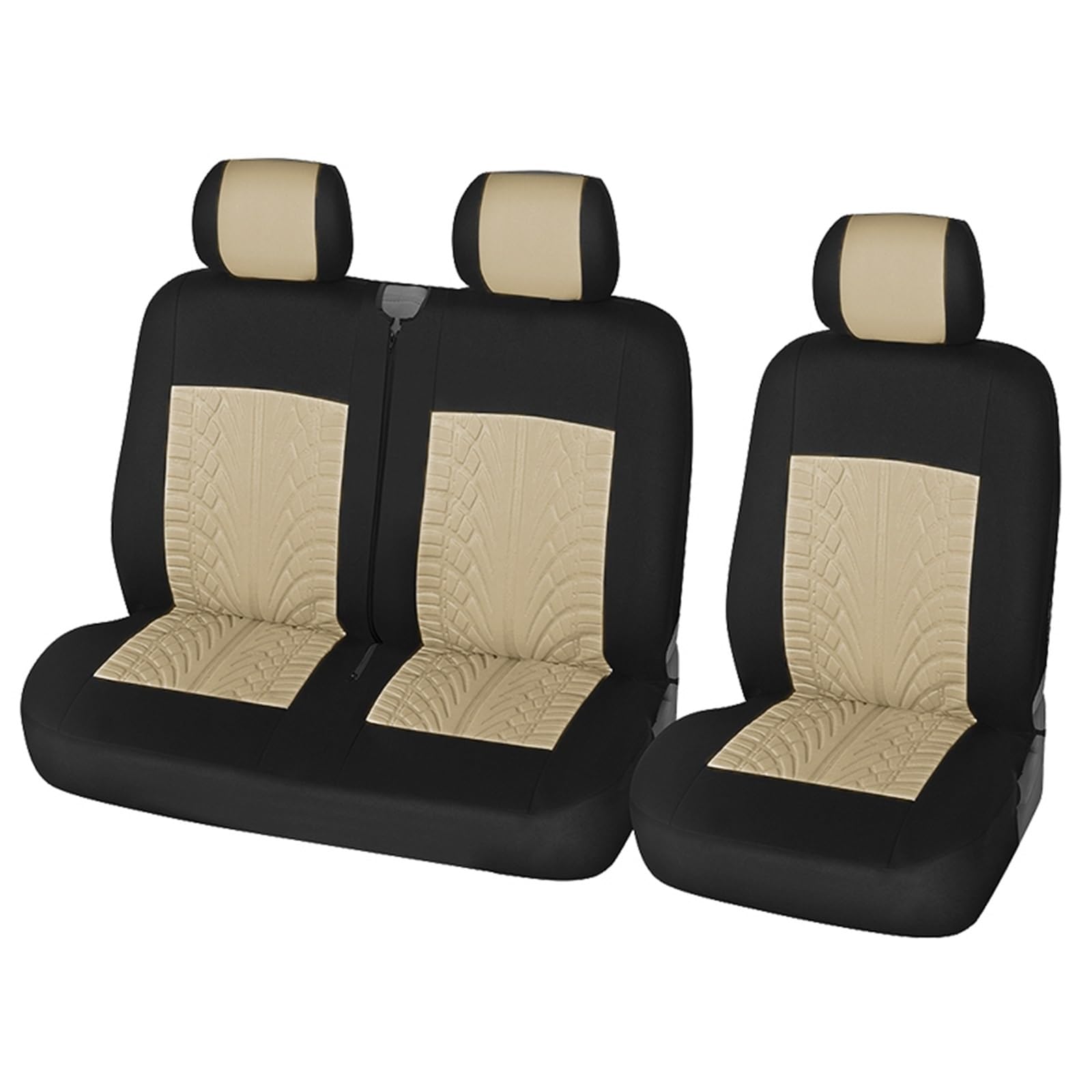 SILHUP Autositzbezug Für Citroen Für Jumpy 2005 2 + 1Typ Sitzbezüge Auto Sitzbezug Universal Für 2 + 1 Autositzbezüge(BEIGE) von SILHUP