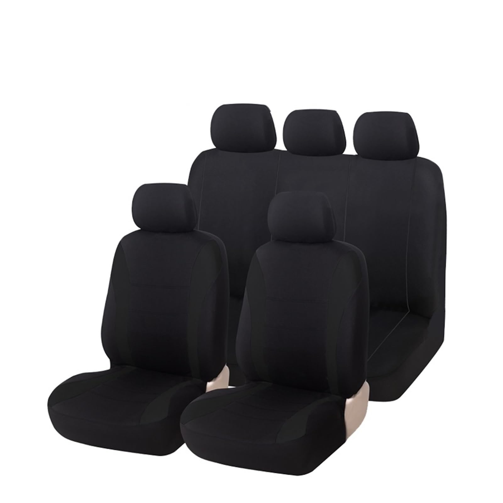 SILHUP Autositzbezug Für FIAT Für Stilo 5-Sitzer Autositzbezüge Universal Auto Kissenschutz Autositzbezüge(Black Full Set) von SILHUP