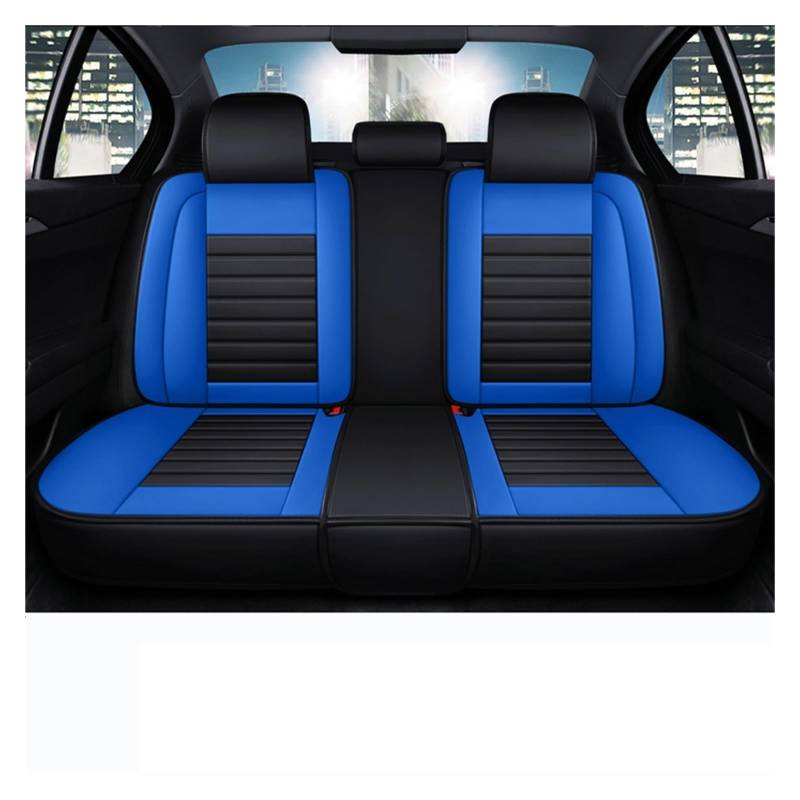 SILHUP Autositzbezug Für Kia Für Sportage Für Rio 3 Für Cerato Für Optima Für Carens Für Sorento Für Stinger Für Line Auto Sitzbezug Leder Autositzbezüge(Rear Seats-Blue) von SILHUP