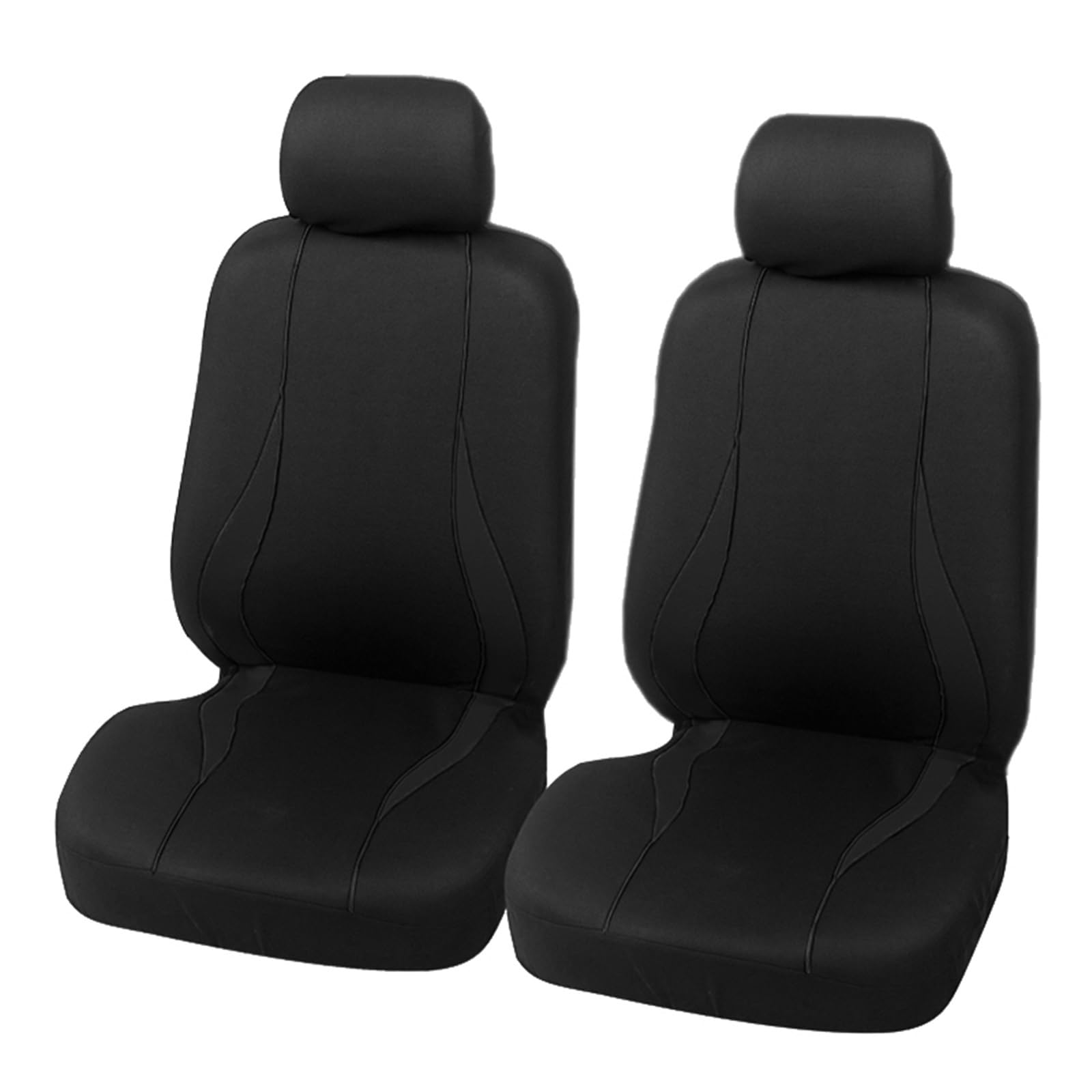 SILHUP Autositzbezug Für Lada Für Largus Vollständiger Satz Autositzbezüge Universal Fit Autositzschutz Auto Autoinnenausstattung Autositzbezüge(Black 2PCS) von SILHUP