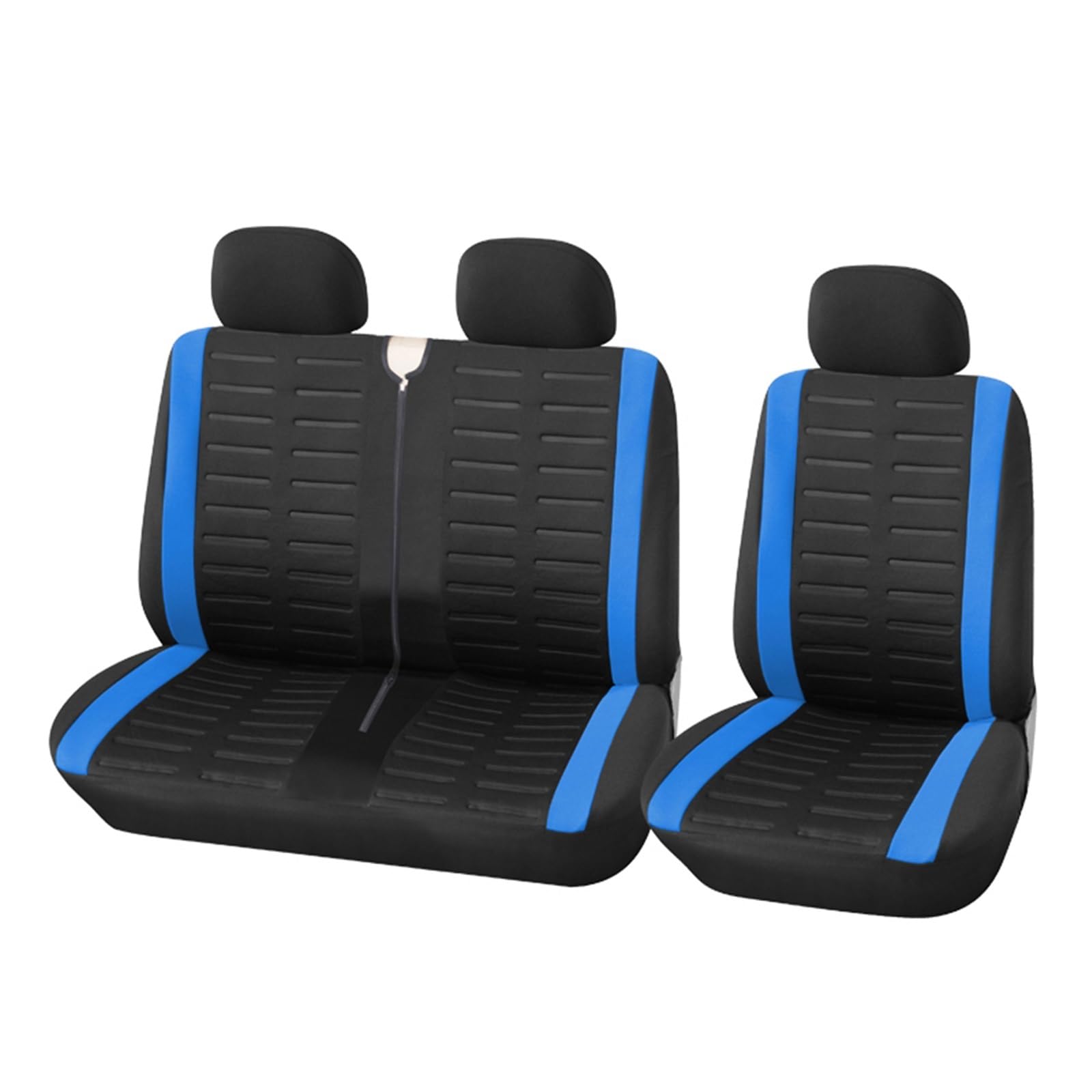 SILHUP Autositzbezug Für Master 3-Sitzer 2+1 Sitzbezüge, Autositzbezug Für Transporter/Van, Universell Für 2+1 Autositze, LKW-Innenraum Autositzbezüge(Blue) von SILHUP