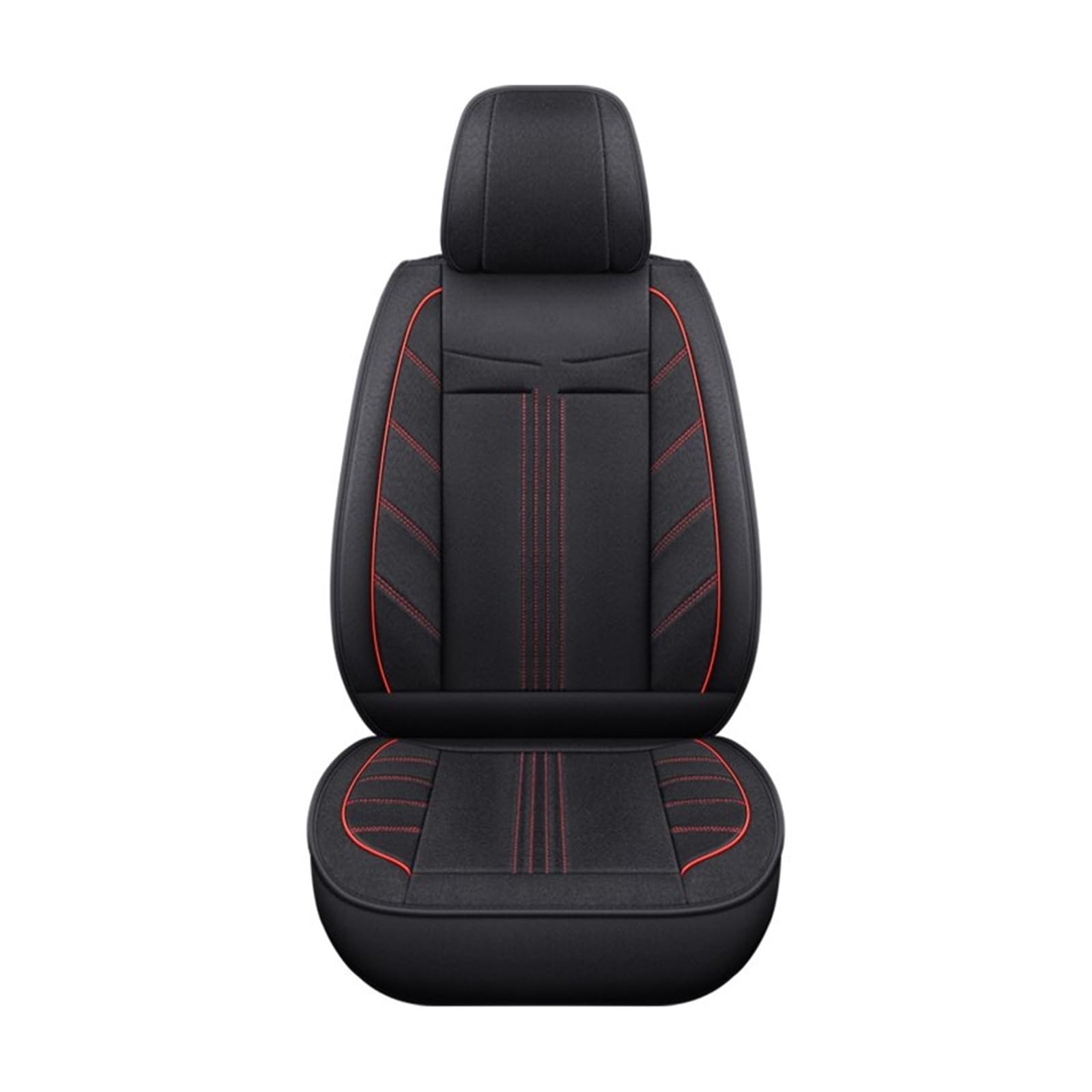 SILHUP Autositzbezug Für Opel Für Corsa D Für Insignia Für Vectra C Für Zafira B Für Astra KH Auto Zubehör Universal Flachs Auto Sitz Abdeckung Autositzbezüge(Black Red) von SILHUP