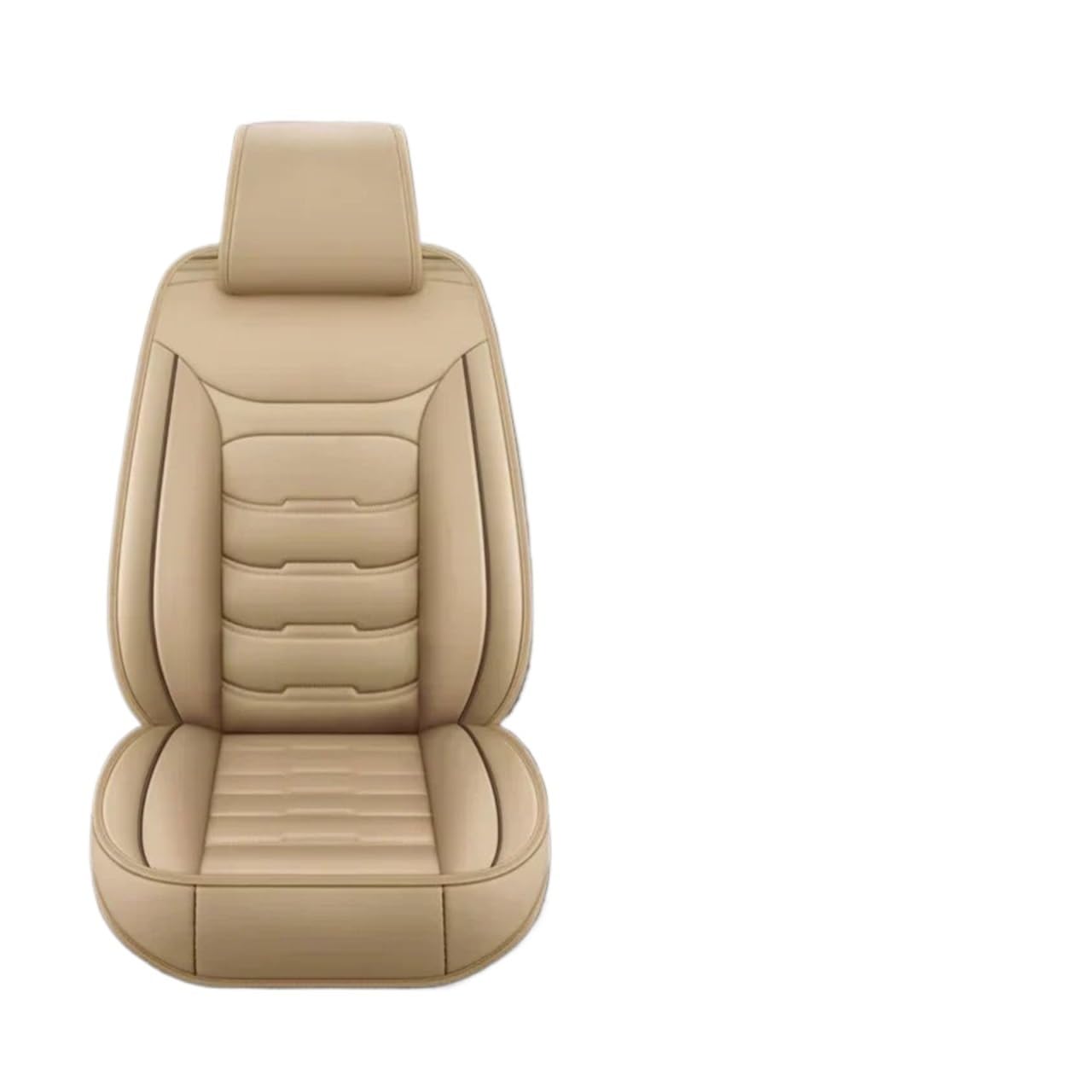 SILHUP Autositzbezug Für Passat B5 B6 B7 B8 Für Käfer Für Variant Für Phaeton Für Tiguan Universal Leder Auto Sitzbezug Autositzbezüge(Beige 5seat) von SILHUP