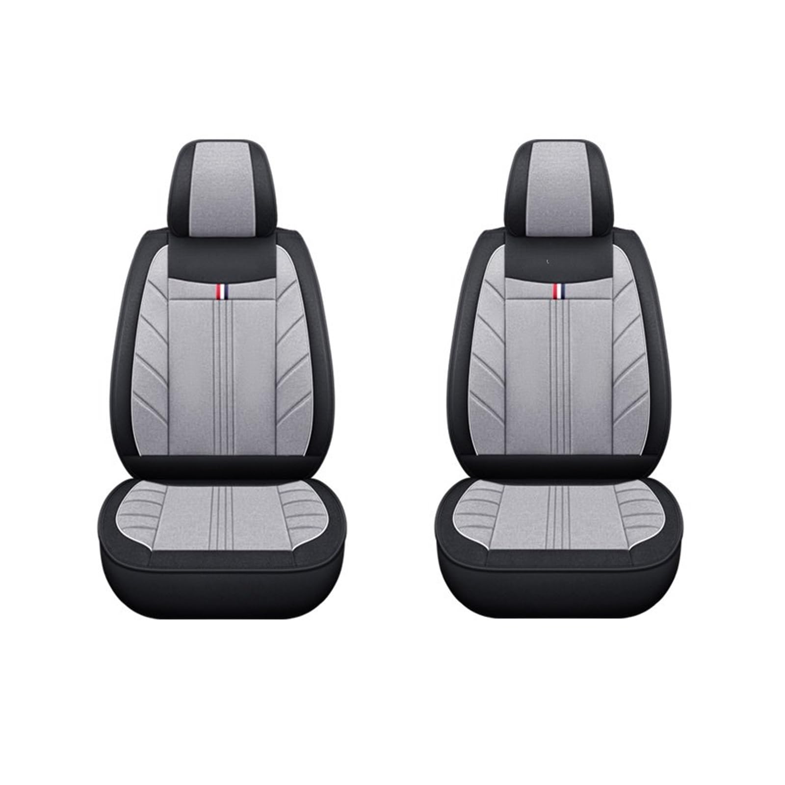 SILHUP Autositzbezug Für Toyota Für Chr Für Corolla Für Avensis T25 T27 Für Rav4 Für Yaris Für Raize Für Verso Universal Flachs Auto Sitz Abdeckung Autositzbezüge(2Pcs-Black Gray) von SILHUP