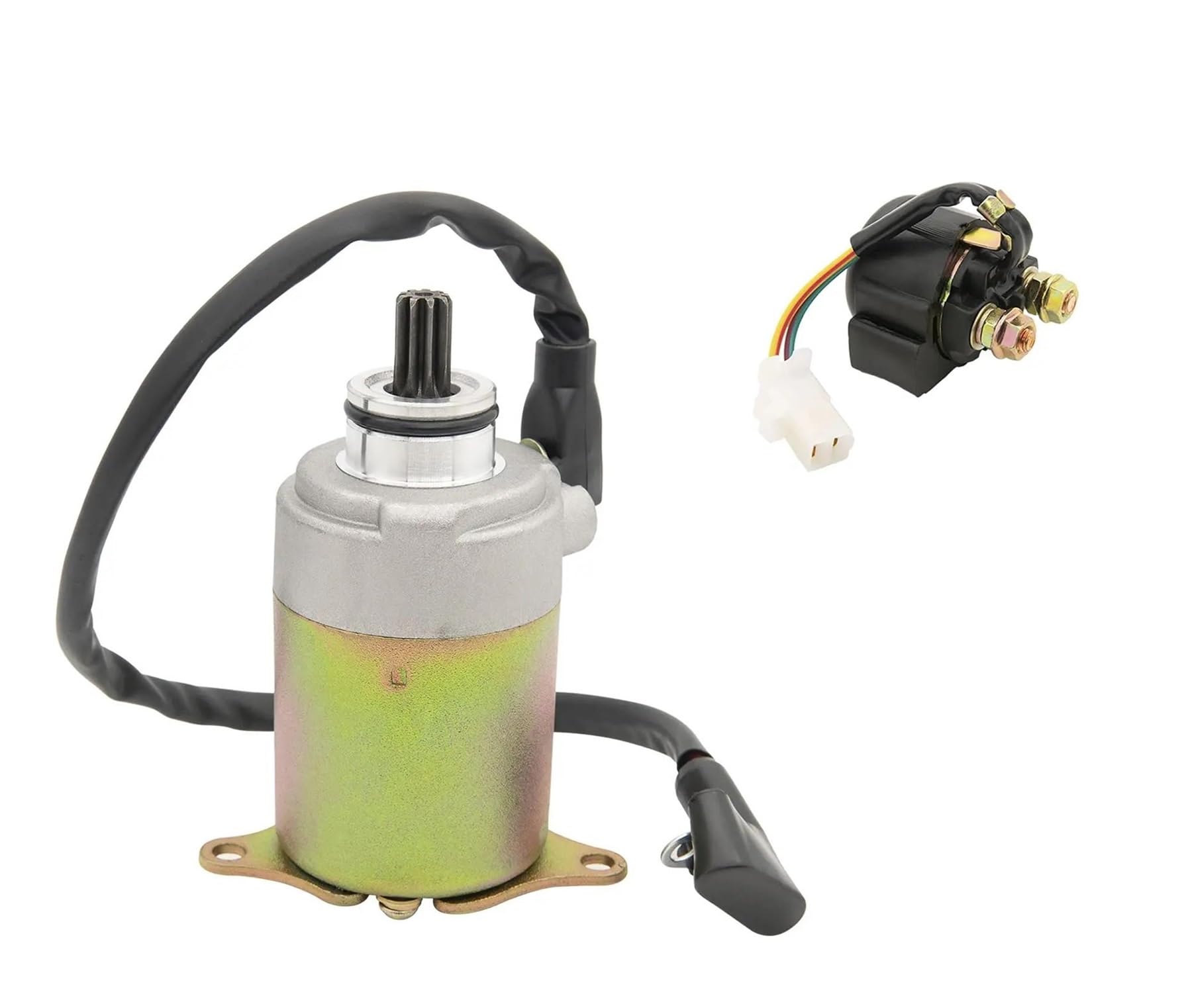 Anlasser Elektrostart Für GY6 Starter 9 Zähne Für GY6 4-Takt-Motor Für 150cc Für 125cc Für 50cc Für 200cc Für 250cc Kompatibel Für Moped Für ATV Anlasser Starter von SIMBAE