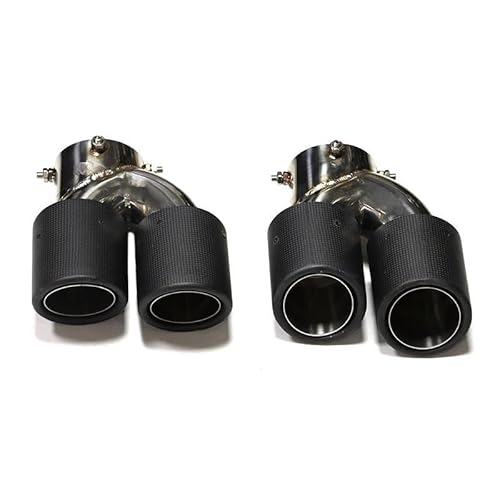 Auspuffblende Dual Auspuffrohr Schalldämpfer Spitze Auspuff System Düse Endrohr Für G22 G23 G26 M440i 2021 2022 2023 + Auto Quad Auspuff Spitze Auspuff Endrohr(Carbon Fiber J) von SIMBAE