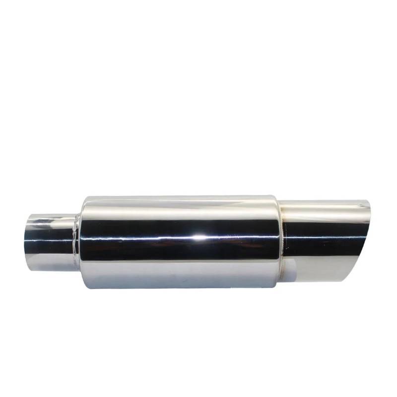 Auspuffblende Universal-Auspuffsystem-Ende, Auto-Auspuffrohr, Schalldämpfer, Endrohr, Edelstahl-Schnittstelle, 51 Mm, 57 Mm, 63 Mm Auspuff Endrohr(002 Silver 51mm) von SIMBAE