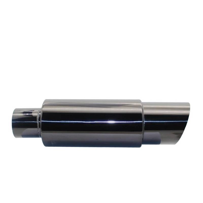 Auspuffblende Universal-Auspuffsystem-Ende, Auto-Auspuffrohr, Schalldämpfer, Endrohr, Edelstahl-Schnittstelle, 51 Mm, 57 Mm, 63 Mm Auspuff Endrohr(002 Titanium 57mm) von SIMBAE