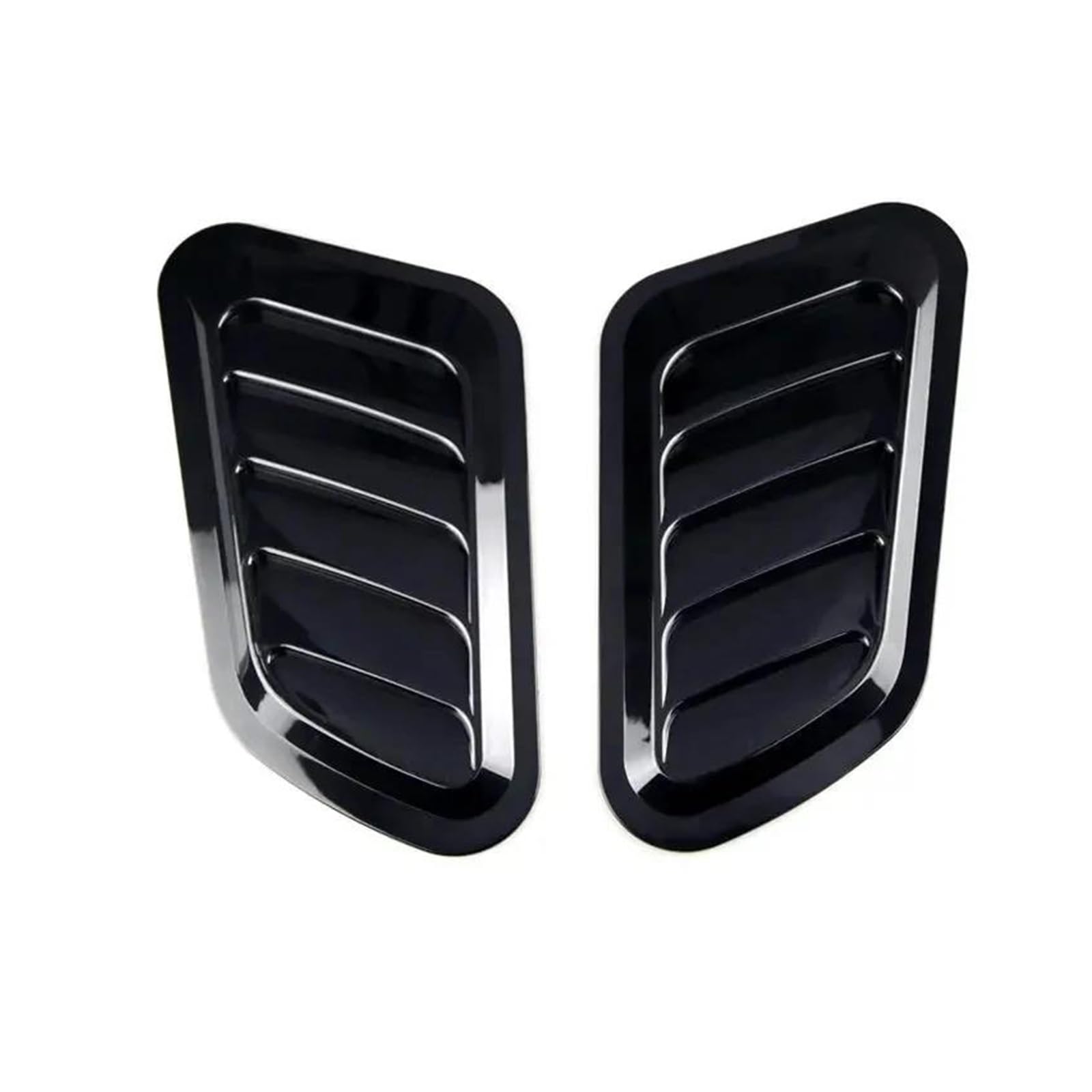 Auto Ansaugrohr 2 Stücke Universal-Carbon Fiber Auto Dekorative Zelle Air Flow Intake Hood Scoop Bonnet Vent Abdeckung Aufkleber Dekoration Styling Luftansaugschlauch(1pair Black) von SIMBAE