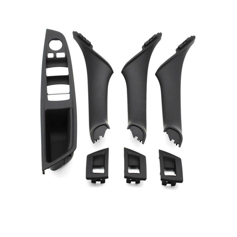 Autotürgriffe Innen Auto Innen Kunststoff Tür Armlehne Fenster Schalter Panel Pull Griff Für 5 Series Für F10 Für F11 Für F18 Interieur Türgriff Dekor(LHD Black 7) von SIMBAE