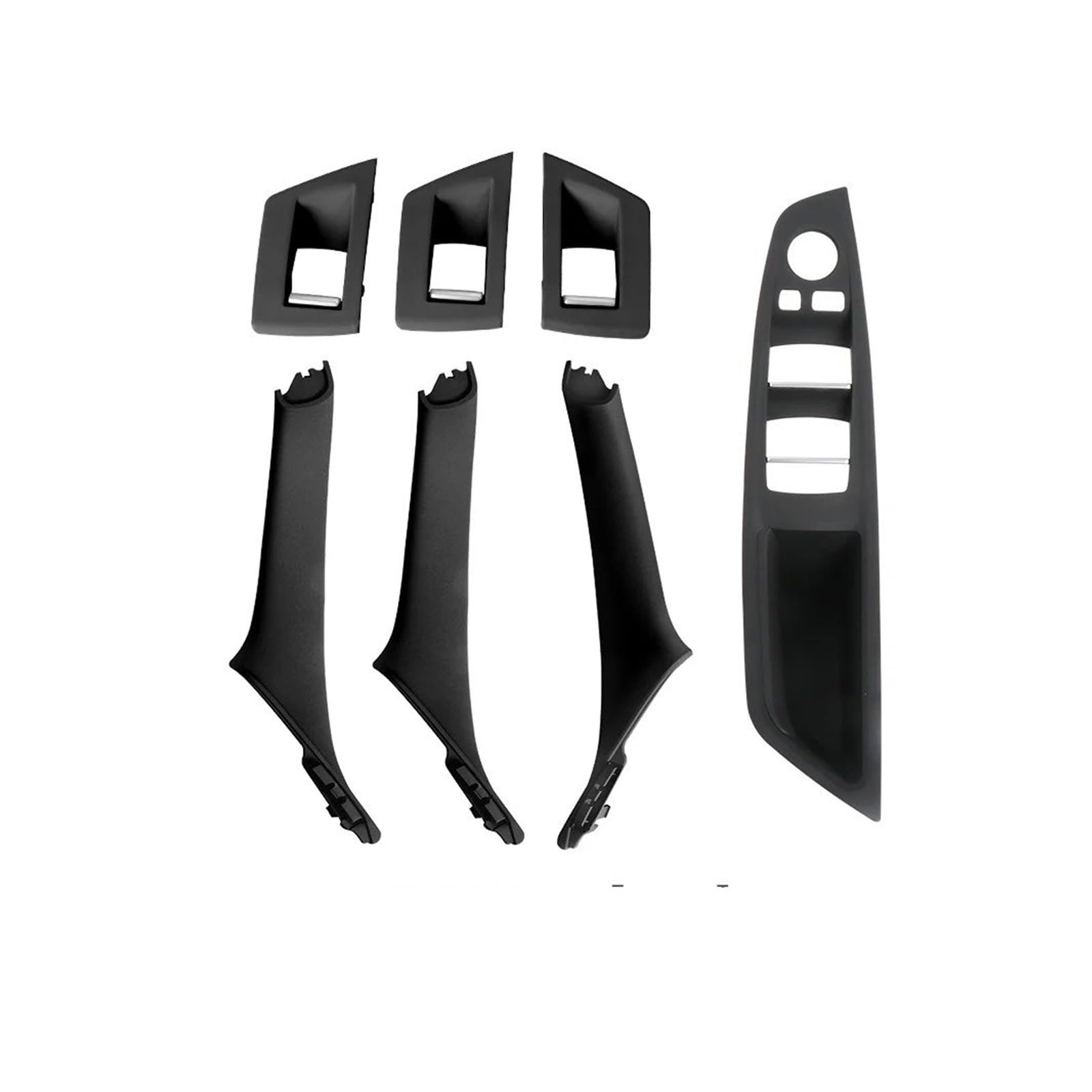 Autotürgriffe Innen LHD RHD 7 PCS Auto Innentürgriff Zugabdeckung Trim 1 Satz Für 5er Für F10 Für F18 523 525 528 Interieur Türgriff Dekor(RHD Black) von SIMBAE