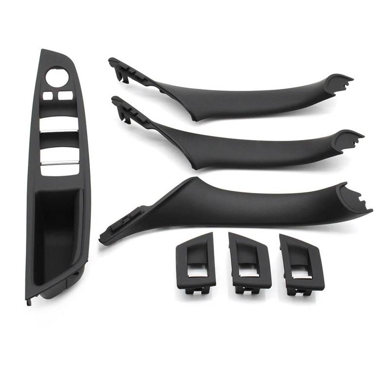 Autotürgriffe Innen LHD RHD Auto Innentür Armlehne Innen Pull Griff Set Für 5 Series Für F10 Für F11 Für 523i Für 525i Für 528i Für 530i Interieur Türgriff Dekor(LHD Black) von SIMBAE