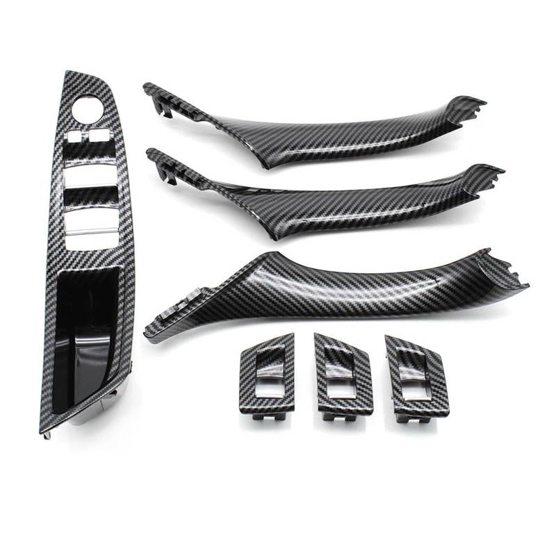 Autotürgriffe Innen Links Stick LHD Beige Schwarz Carbon Faser Auto Innen Tür Griff Pull Set Für 5 Series Für F10 Für F18 523 525 528 Interieur Türgriff Dekor(Model A Carbonfiber) von SIMBAE