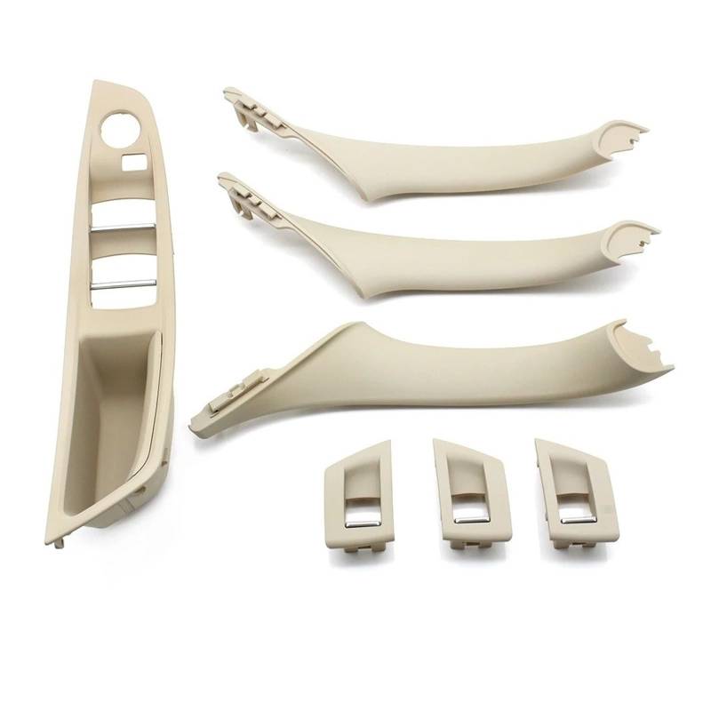 Autotürgriffe Innen Links Stick LHD Beige Schwarz Carbon Faser Auto Innen Tür Griff Pull Set Für 5 Series Für F10 Für F18 523 525 528 Interieur Türgriff Dekor(Model B Oyster) von SIMBAE