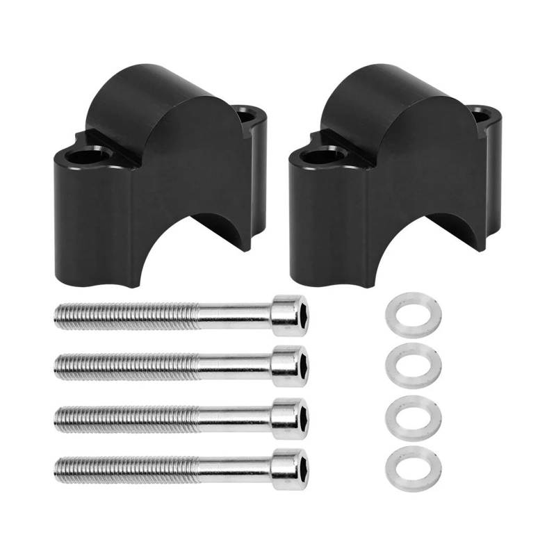 Lenkererhöhung 1 Paar FÜR TRX450 FÜR TRX400 FÜR TRX350 Universal Motorrad 28mm 1 1/8 "22mm 7/8" Lenker Riser Bar Montieren Griff Clamp Motorrad Lenker Riser(22MM Black) von SIMBAE