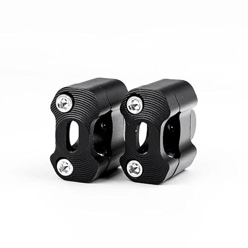 Lenkererhöhung Für Pit Für Dirt Bike Racing Motorrad Für Enduro Für Supermoto MX ATV CNC Billet Lenker Fat Bar Riser Halterung Clamp Adapter 22MM 28MM Motorrad Lenker Riser(28mm Black) von SIMBAE