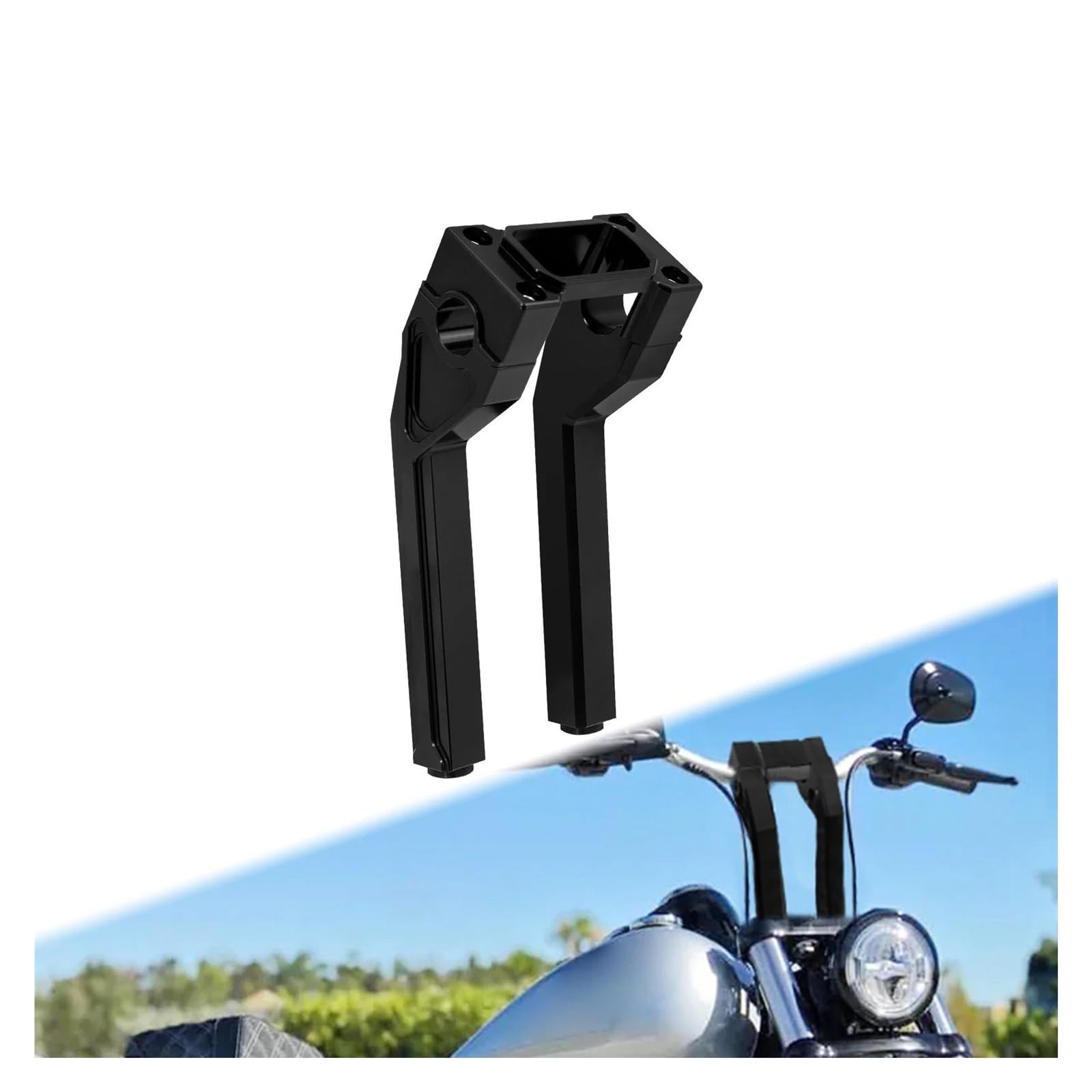 Lenkererhöhung Für Softail Für Street Für Bob Für FLSB Für FXLRST Für FXST 2018-Up Motorrad Lenker Riser 6'' 8'' 10'' Lenker Riser Clamp Verlängerung Motorrad Lenker Riser(10inch Riser A) von SIMBAE