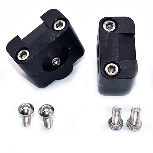 Lenkererhöhung Lenker Fat Bar Riser Halterung Clamp Adapter 7/8-1 1/8 Universal Solide Halterungen Für Motorrad MX Für Enduro Für CRF Für YZF Für KXF Motorrad Lenker Riser(Schwarz) von SIMBAE