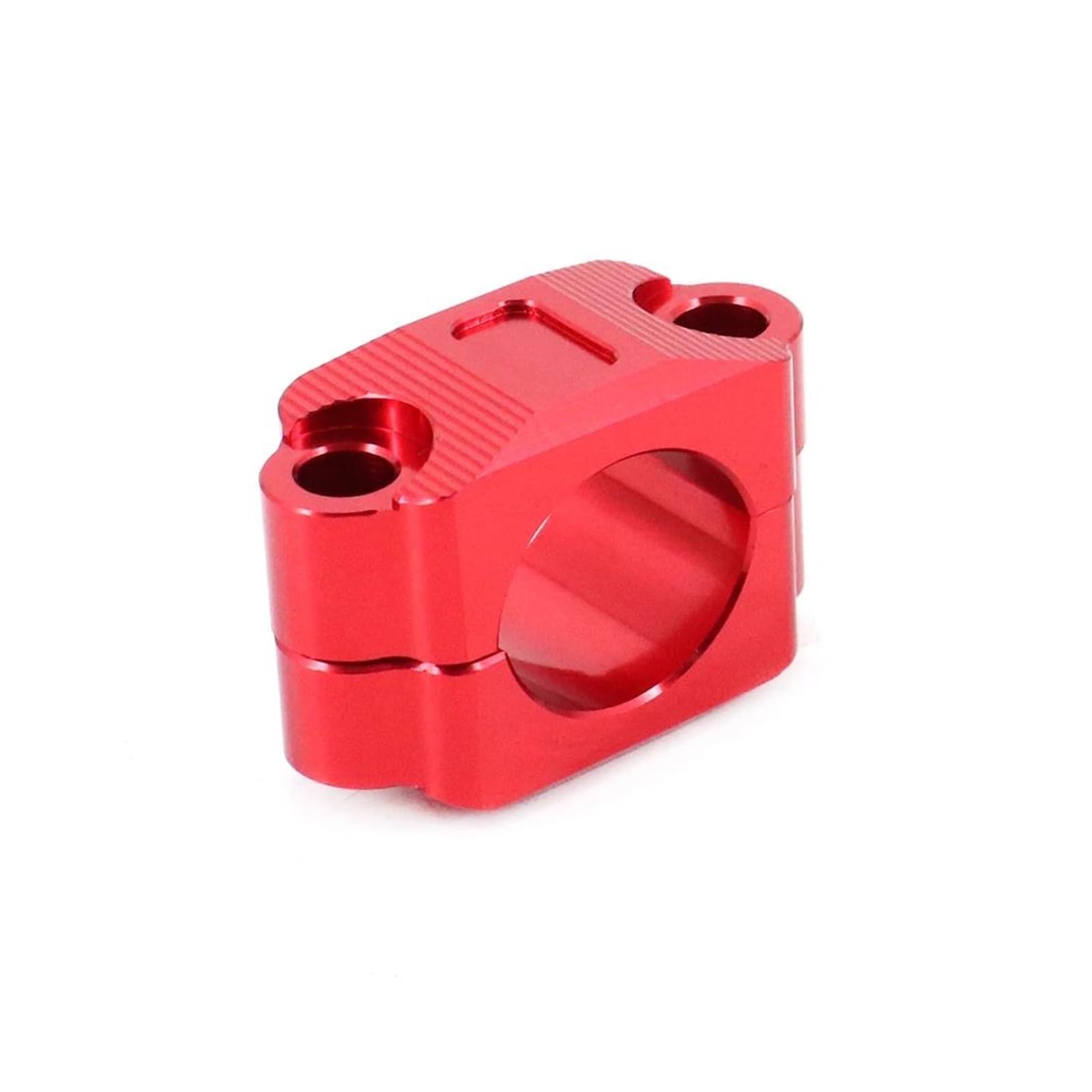 Lenkererhöhung Universal Motorrad Aluminium Legierung Motorrad Lenker Fat Bar Mount Clamp Adapter Riser Adapter Für 22mm Durchmesser Motorrad Lenker Riser(Rot) von SIMBAE