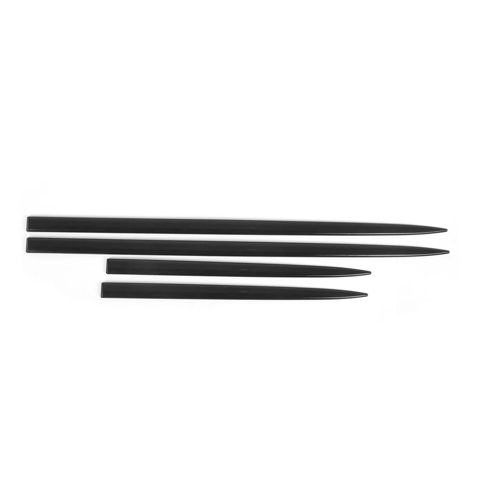 Splitter 4PCS Universal Body Side Trim Wasserdicht Dekorative Aufkleber Auto Seite Tür Rand Schutz Streifen Helle Schwarz Auto Tür Schutz Seitenschweller von SIMBAE