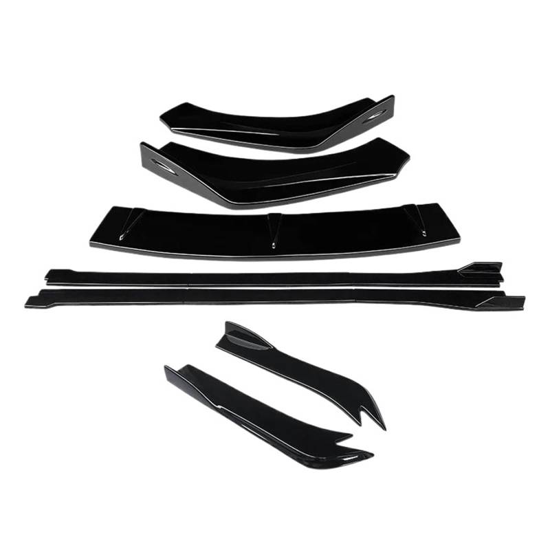 Splitter Auto Front Stoßstange Splitter Lip Body Kit Spoiler Seitenschweller Erweiterungen Heckumschlingungswinkel ABS Für A7 2015 2016 2017 2018 Seitenschweller(Gloss Black) von SIMBAE