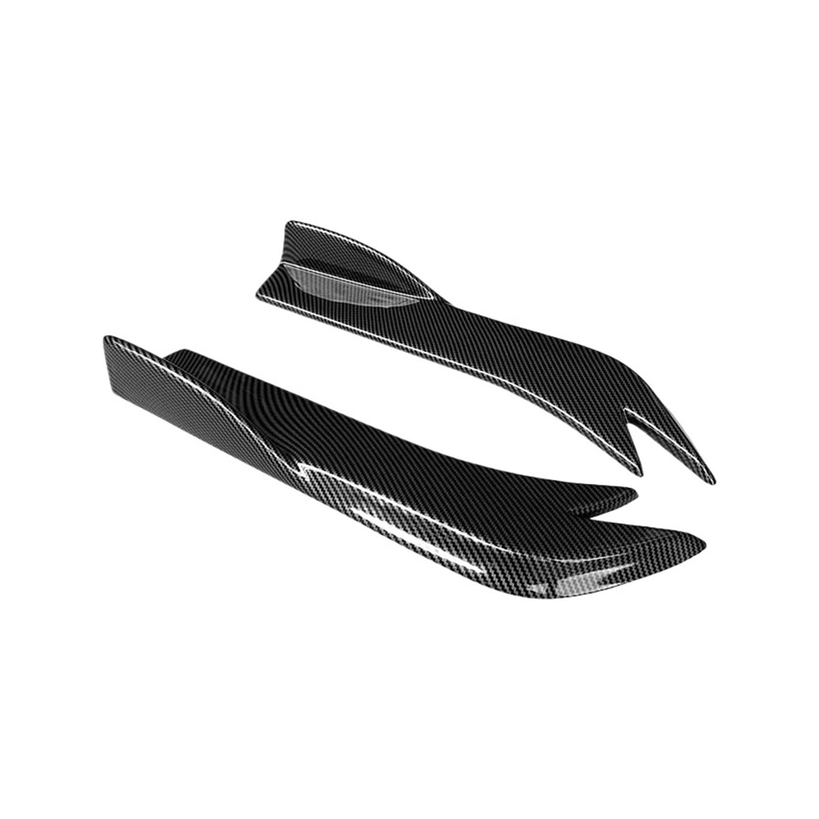 Splitter Autoheck-Wrap-Winkelsplitter Kofferraumlippenspoiler Canard-Flügel-Diffusor ABS Für Benz Für GLC43 Für GLC260 Für GLC300 X253 2015-2023 Seitenschweller(Kohlefaser-Optik) von SIMBAE